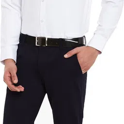 hancock Men Slim Fit Solid Spread Collar Formal Shirt image 5