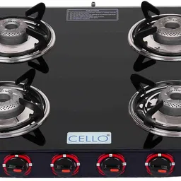 Gem 4 Burner Black Gas Cooktop,Toughened Glass, ISI Certified, 1 Year Warranty Glass Manual Gas Stove-image-31