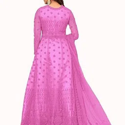 beautypiie Embroidered Net Semi Stitched Anarkali Gown image 4