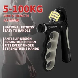 pheonix Hand Grip Strength Trainer (100 kgs) - Forearm Strength Trainer Adjustable Hand Grip/Fitness Grip image 2