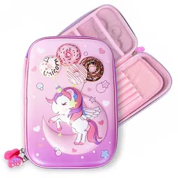 yassva group aaseflex 1 3D EVA, With Umbrella Pen Pouch Unicorn Art Canvas Pencil Box Art EVA Pencil Box image 4