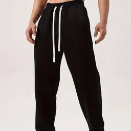 irondye Men Loose Fit Black Cotton Blend Trousers-picture-13