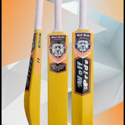 WP Orange Sticker White Grip Yellow Plastic Cricket Bat PVC/Plastic Cricket Bat For 15+ Yrs-image-81
