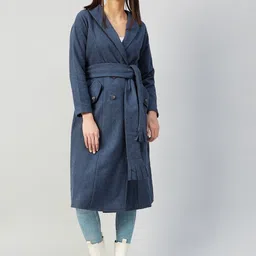 athena Wool Solid Coat For Women image 1