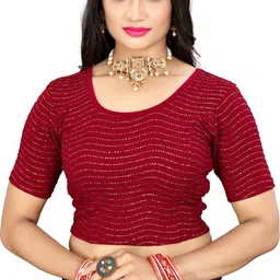 priyanka traders Round Neck Women Blouse image 1