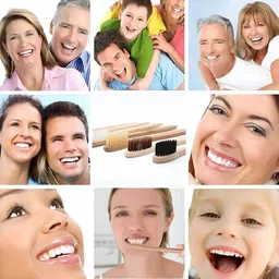 krurotza Bamboo Toothbrush with Charcoal Activated, Eco-friendly Ultra Soft Toothbrush Ultra Soft Toothbrush image 5