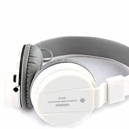 lopaz Sh_12 Wireless Bluetooth headphone Bluetooth Headset (white, On the Ear) Bluetooth Headset image 3