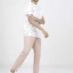 ketch Men Slim Fit Pink Cotton Blend Trousers image 5