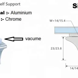 vmd Glass Shelf Brackets Mounting Brace Fixing Pegs Supports, holder Cup for Glass Shelves,Cabinet Display, (PACK OF 12) Shelf Bracket image 2