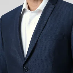 v dot by van heusen Men Self Design Single Breasted Festive Blazer image 4