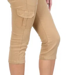 fashion cult Women Beige Capri image 4