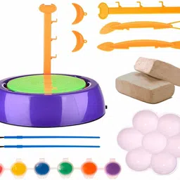 nishchal Electric Battery Operated Pottery Wheel Set Clay Pot Making Machine Game POT_41 image 4