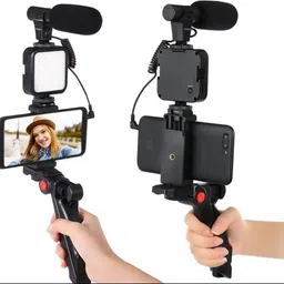 Syshri Monopod Vlogging kit with microphone tripods Tripod Kit, Tripod, Monopod Kit-image-2