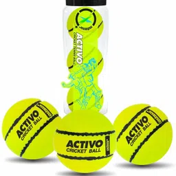 jaspo Activo Tennis Cricket Ball, 66mm, Wool Felt, 80g, High Bounce Rubber Core. Cricket Tennis Ball-picture-21