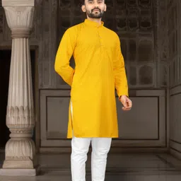 dhasu trendz Men Cotton Blend Kurta Pant Set image 4