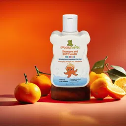 shushu babies Everyday Orange & Mandarin Shampoo & Body Wash for Babies Under 0-3 Years-picture-22