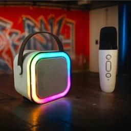 NHOUSE M25_k12 Wireless Karaoke Mic Speaker: K12 with RGB, 5W Bluetooth 10 W Bluetooth Home Audio Speaker-picture-28