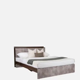 durian Pure Claudia Queen Size Bed In Dark Acacia Colour image 3