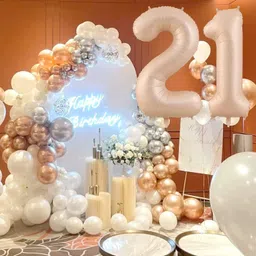 bashnsplash Solid 1 Caremal 32" Number One Foil Balloon 1st Birthday Anniversary Numeric Milestone Letter Balloon image 3