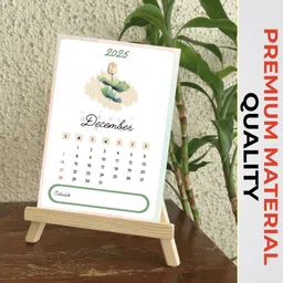 nayashadecors A MINI BEAUTIFUL FLOWER DESIGN CALENDAR 2025 (4X6) SIZE WITH EASEL STAND 6 INCH 2025 Table Calendar-picture-25
