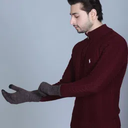 513 Solid Winter Men Gloves image 2