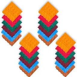 Cotton Square Women's Embroidered Hanky 100% Pure Cotton | Ladies Chicken Dark ["Multicolor"] Handkerchief-image-5