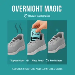 Hygeen Activated Charcoal Shoe Deodorizer | Natural Odor & Moisture Eliminator (2 Set) Odour Control image 3
