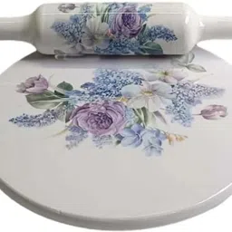 zr handicraft Marble Chakla Belan For Kitchen Rolling Pin & Board image 2