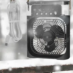 KRITAM Portable Air Conditioner Fan Personal Cooler Desk Fan for Shop, Office, Kitchen Air Conditioners Small AC Quiet Personal Air Cooler USB Powered Mini Desktop USB Air Cooler image 2