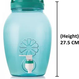 yuiop - Muskmelon Matka With Handle - 5 Ltr Capacity - Leakproof - For Kitchen, Office Bottom Loading Water Dispenser image 5