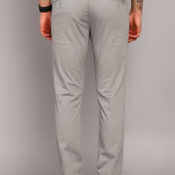 integriti Men Slim Fit Grey Lycra Blend Trousers image 4
