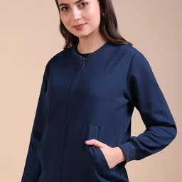 adyavastram Women Full Sleeve Solid Sweatshirt image 3