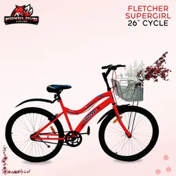FLETCHER 26 INCH SUPERGIRL RED TYRE TUBE CYCLE FOR AGE 10 PLUS YRS 90% FITTED 26 T (inch) Road Cycle-image-42