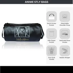 ananya enterprises 20 L Gym Duffel Bag - Gym Bag Gym Bag Stylish and Functional for All Your Fitness Needs - Black-picture-16