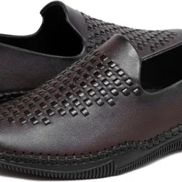 rising wolf Synthetic Leather Lightweight Loafer for Daily Use | Mild Waterproof Protection Mojaris For Men image 3