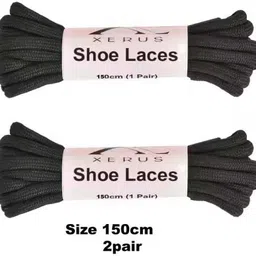 Vinylzone Black Oval Shoelaces Pack Of 2 Shoe Lace-picture-32