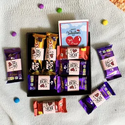 oddclick Combo valentine gift for girlfriend boyfriend wife husband chocolate gift box Paper Gift Box image 2