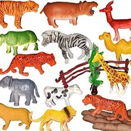 happybive 12 pcs. Realistic Mini Animal Figure Toys / Jungle Animals Toys Set for Kids-picture-12