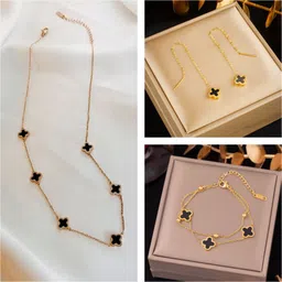 myki Stainless Steel Gold-plated Gold Jewel Set-picture-11