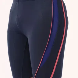 lycot Nylon Swim Jammer Hydrodynamic Compression Shorts Solid Men Swim Bottom Blue Swimsuit image 4