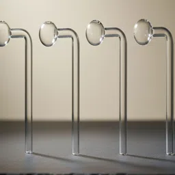 wishingbell natural 6 inch Bend Glass Oil Burner Pipe Transparent (Pack of 4) Borosilicate Glass Inside Fitting Hookah Mouth Tip image 4