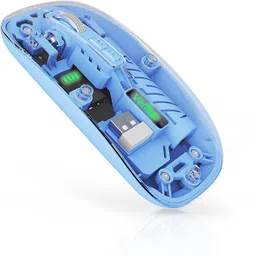 ZITRONIX Transparent Wireless Mouse Rechargeable Dual Mode Laptop Mouse Wireless Ambidextrous Optical Mousewith Bluetooth-image-26