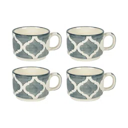 cdi Grey Textured Ceramic 180 ml (Set of 4 ) Tea Cups image 3