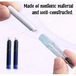 poohan Mermaid Rainbow Pastel Design Set with 6 Ink refills Smooth Writing Refillable Fountain Pen image 3