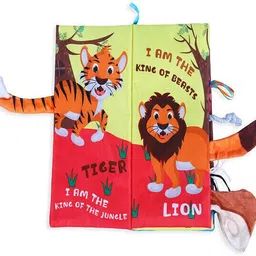 baby moo Forest Tail Early Children Sensory Development 3D Cloth Book With Rustle Paper image 2