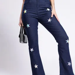 glitchez Women Boot-Leg High Rise Blue Jeans-picture-14