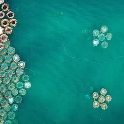 youthquake Net Embellished Dark Green Women Dupatta image 3