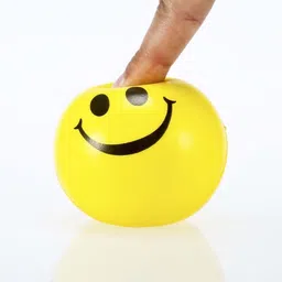 sscollection Smiley Ball forHand ExerciseStress Reliever Smile Ball Cute Face Soft SpongeBall- 7.6 cm image 5