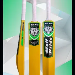 WP Green Sticker White Grip Yellow Plastic Cricket Bat No8 _07-WP113_PK278 PVC/Plastic Cricket Bat For 15+ Yrs-image-54