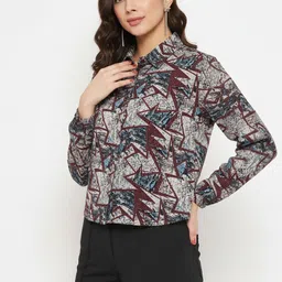 pecker Women Regular Fit Printed Casual Shirt image 3